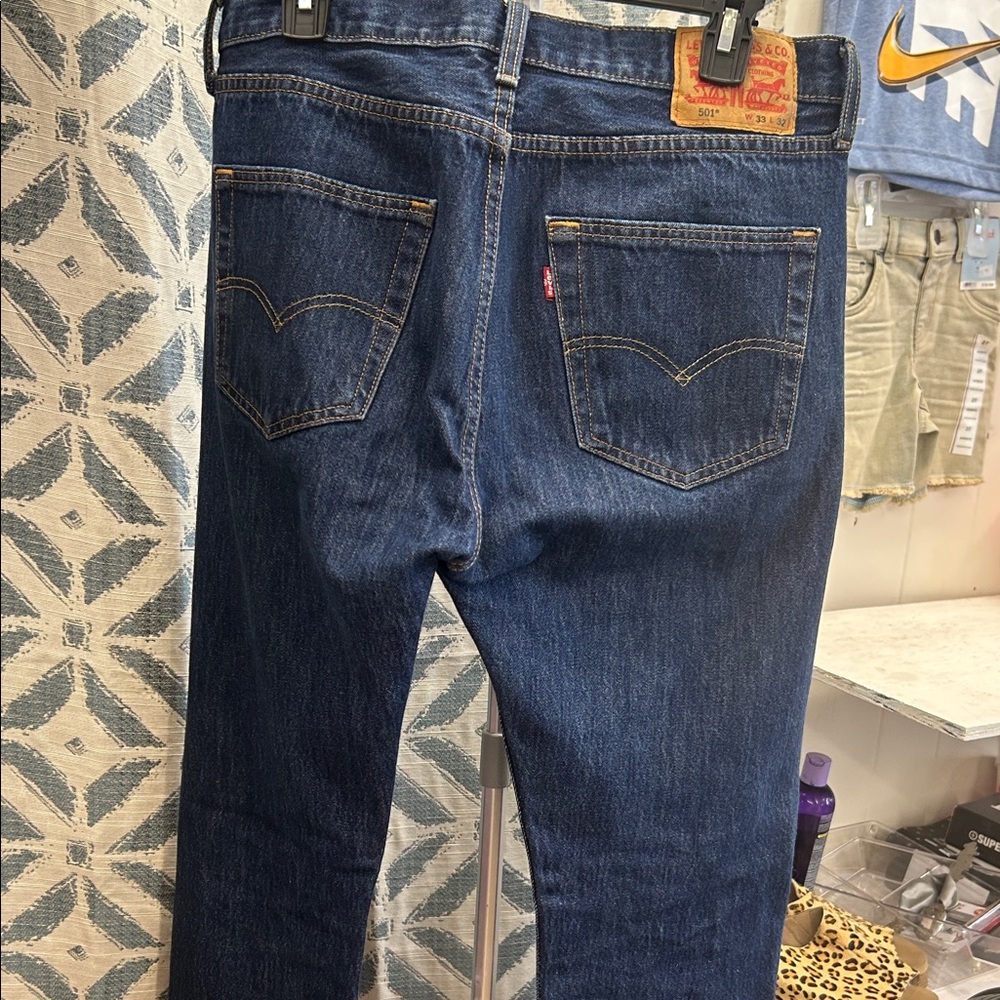 Levi's Men's Dark Blue Straight Jeans